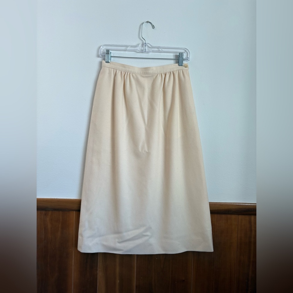 VTG Pendleton women’s cream 100% virgin wool skirt sz 8